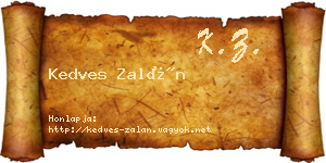 Kedves Zalán névjegykártya